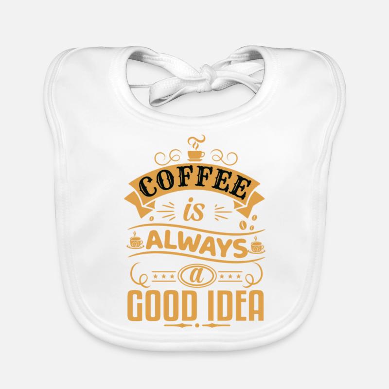 Kaffee ist immer eine gute Idee Baby Bio-Lätzchen