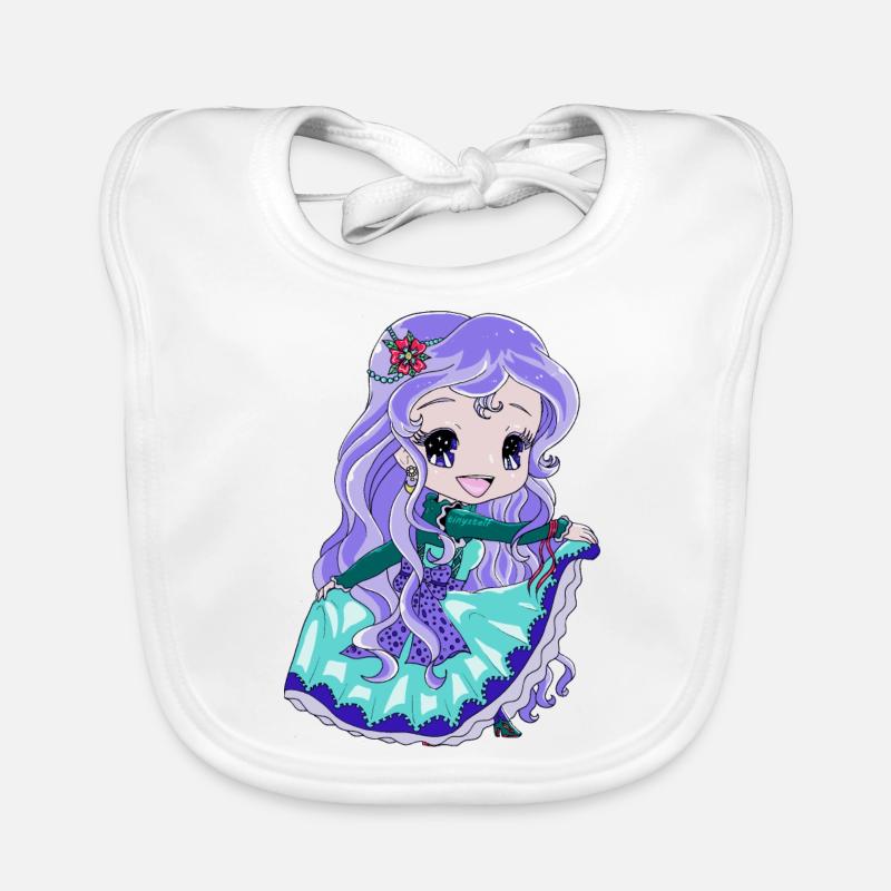 Chibi Princess Organic Baby Bibs
