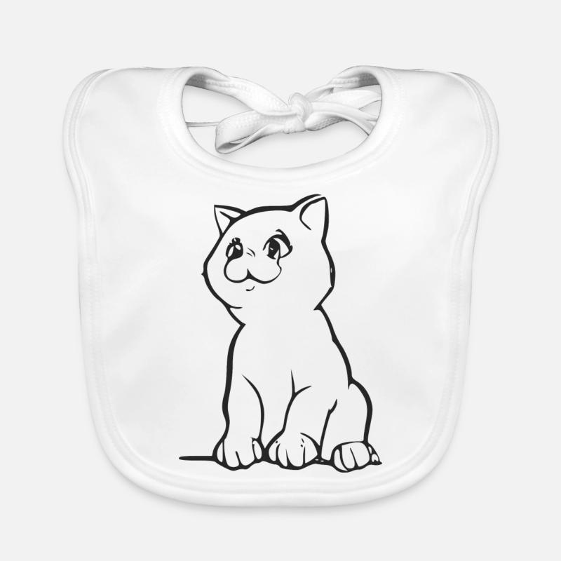 Diz le petit chat mignon Bavoir bio Bébé