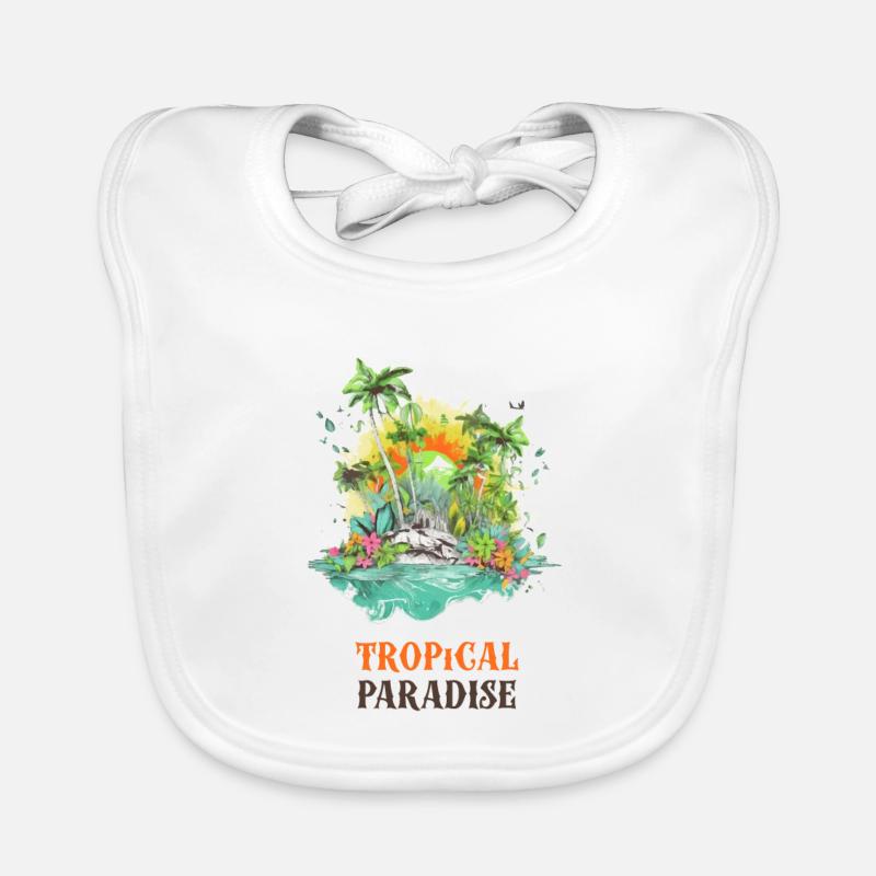 Paradis Tropical Bavoir bio Bébé
