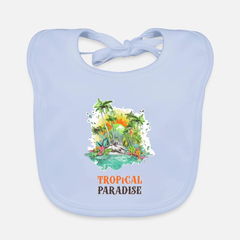 Tropisches Paradies Baby Bio-Lätzchen