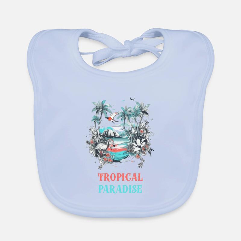 Tropical Paradise Organic Baby Bibs
