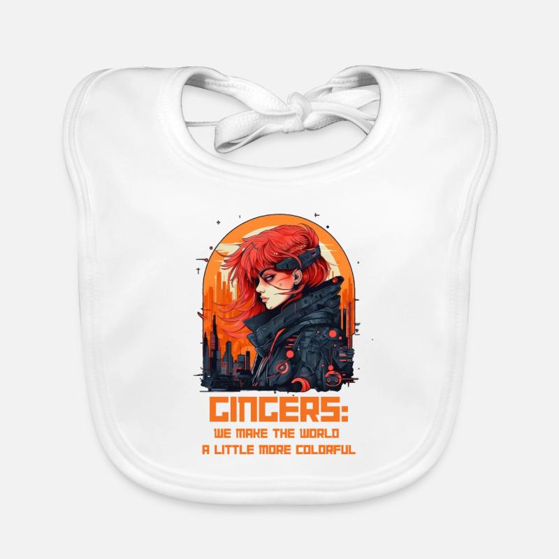 Gingers Make the World a Brighter Place Organic Baby Bibs
