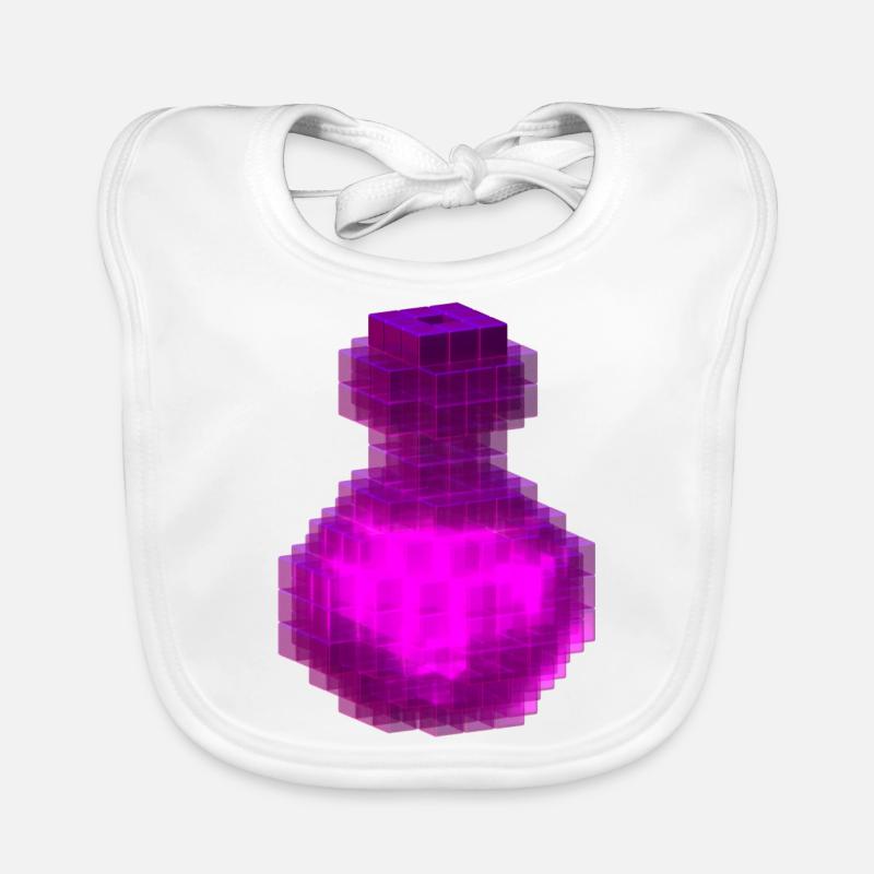 Pink Magic T Shirt Gothic Witch Cube Potion Bouteille Bavoir bio Bébé