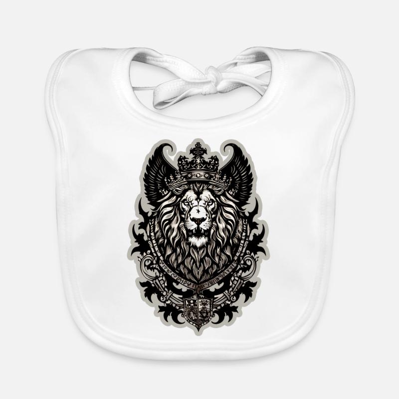 Silberner Löwe Baby Bio-Lätzchen