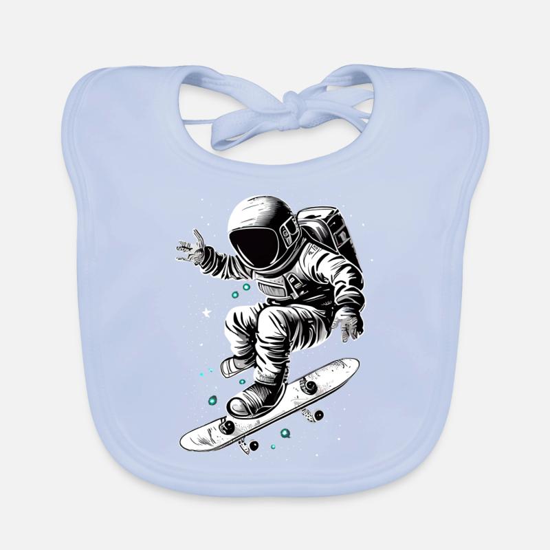 Skater Astronaut Organic Baby Bibs