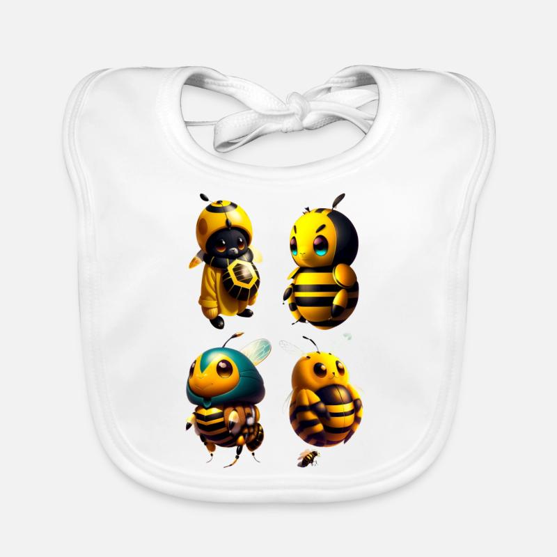 kawaii glückliche Bienen Baby Bio-Lätzchen