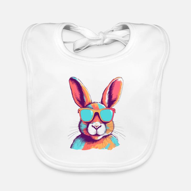 Greg der bebrillte Hase Baby Bio-Lätzchen