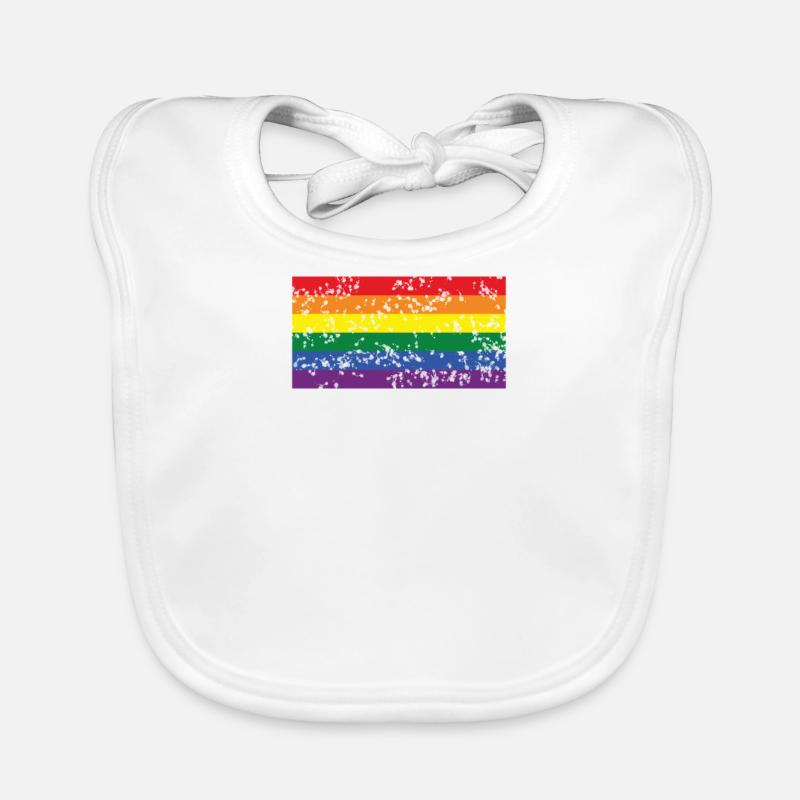 Gay Pride - Bavoir bio Bébé - blanc