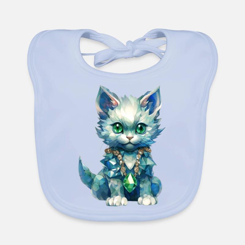 Pierre de naissance Chat Août Bavoir bio Bébé