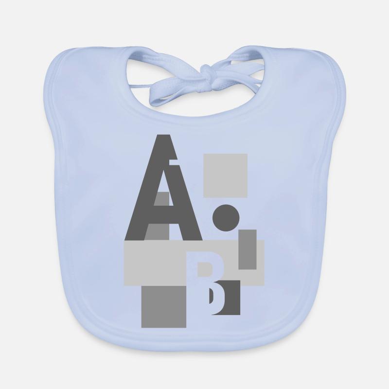 Abstraktes Design mit Buchstaben Baby Bio-Lätzchen