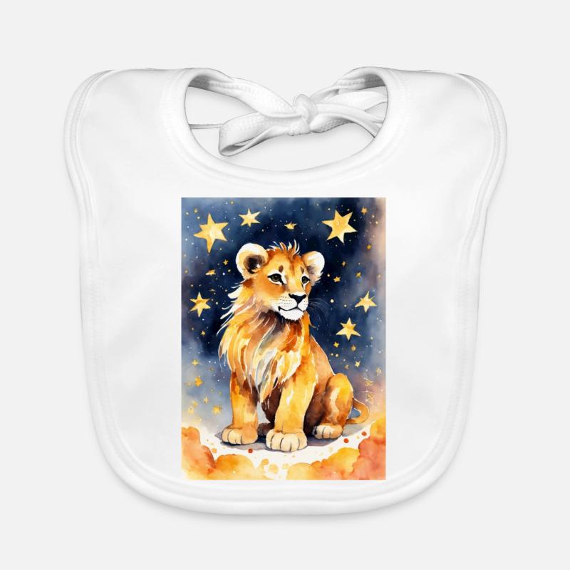 Sternzeichen Löwe Baby Bio-Lätzchen