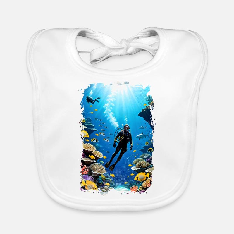 Scuba diving Organic Baby Bibs
