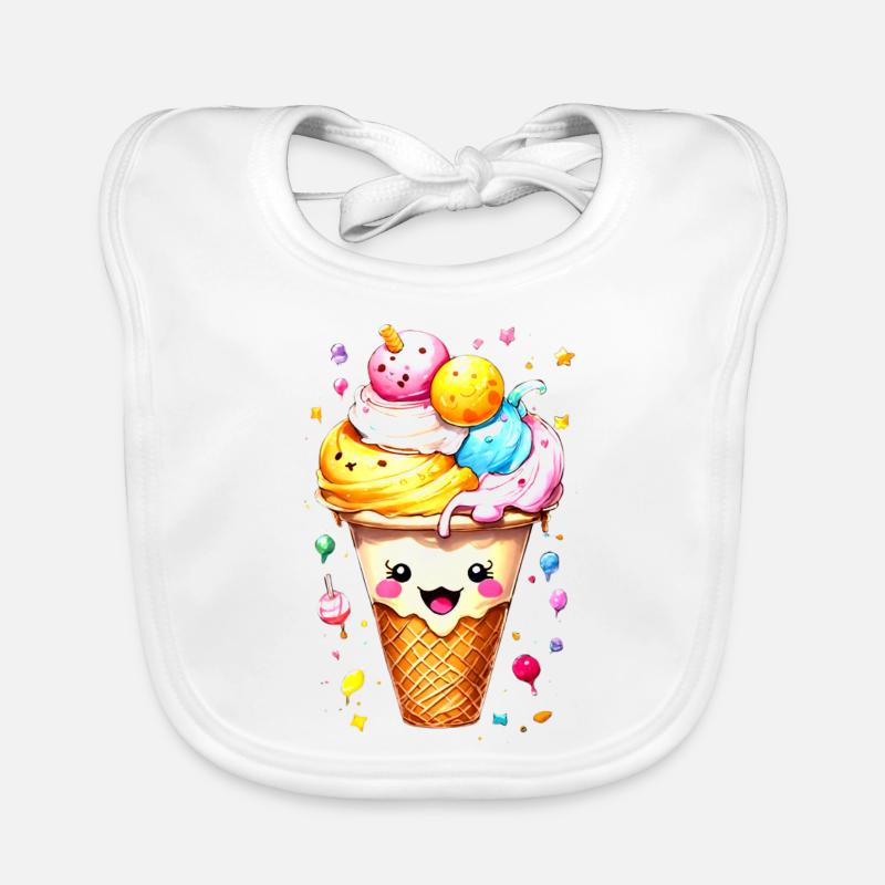 cornet de glace Bavoir bio Bébé