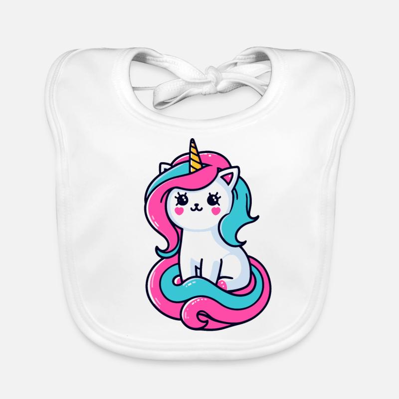 Unicorn Cat Organic Baby Bibs