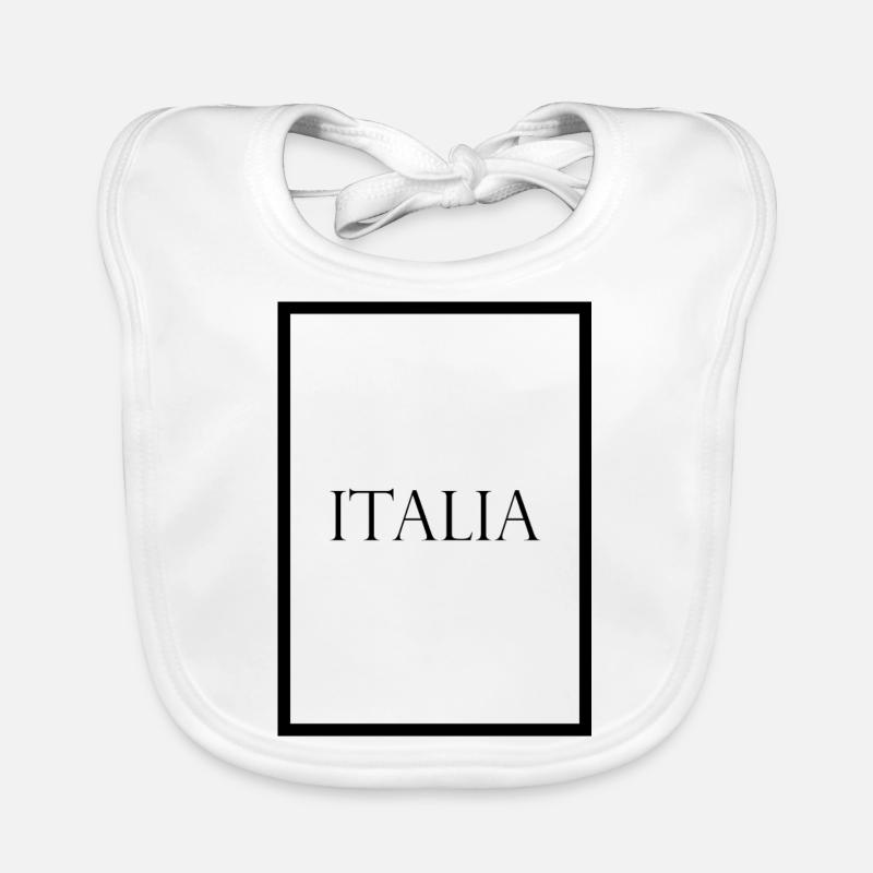 Italia, schlichter Statement Schriftzug Baby Bio-Lätzchen