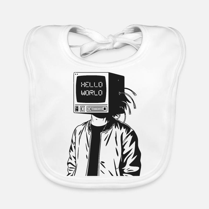 Computer Head 2.0 Organic Baby Bibs