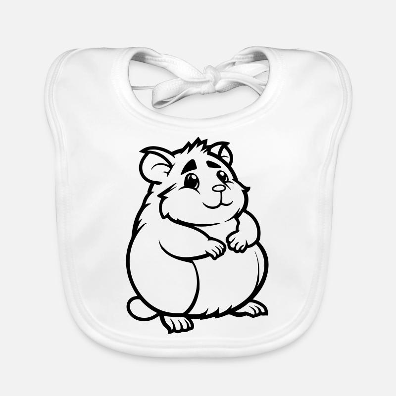 Hamster Comic Animal Organic Baby Bibs