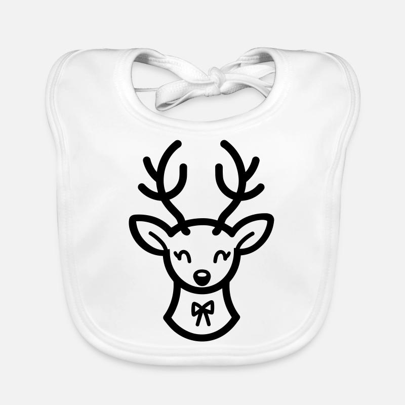 Christmas Reindeer Organic Baby Bibs
