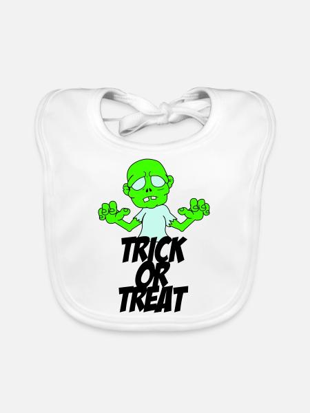 Zombie Trick or Treat - Bavoir bio Bébé - blanc - Devant