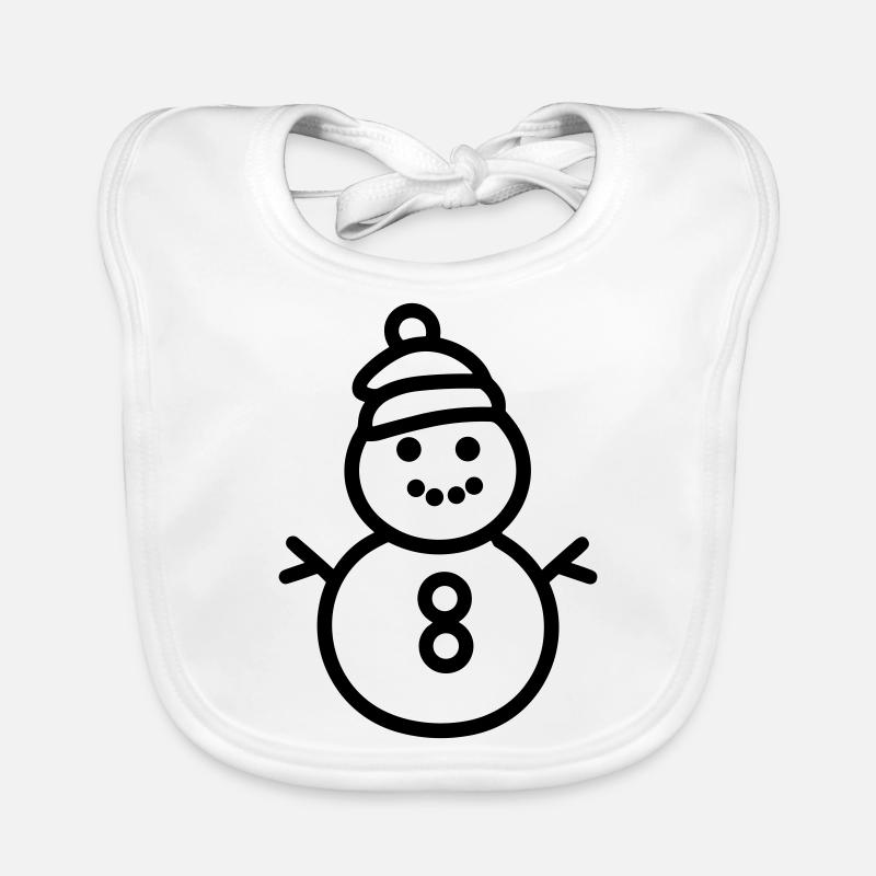 Schneemann Baby Bio-Lätzchen