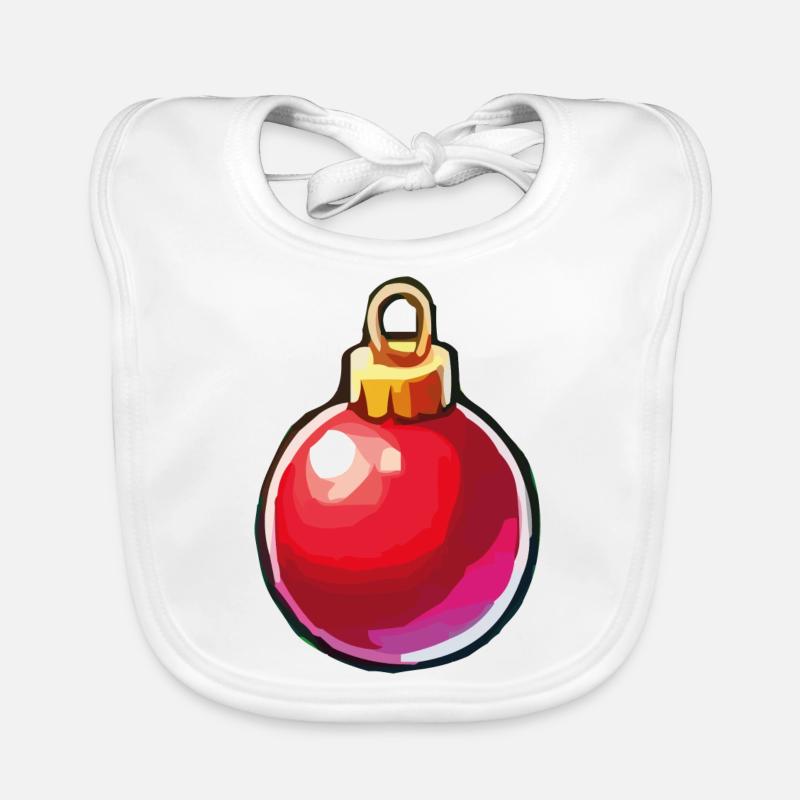 Weihnachtskugel Baby Bio-Lätzchen