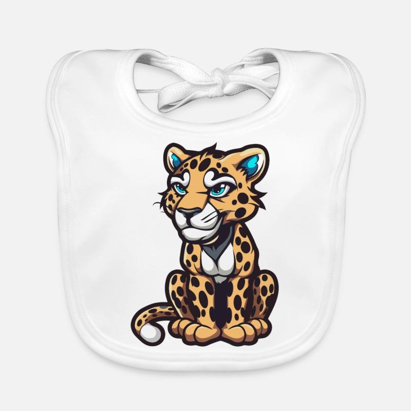 Leopard Comic Organic Baby Bibs