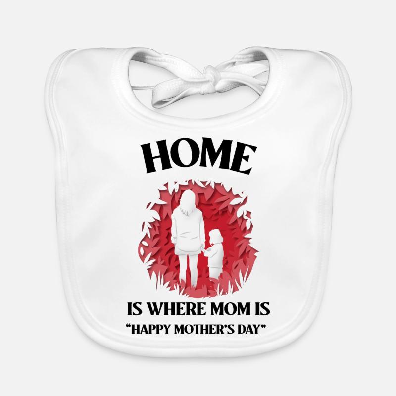 Zuhause ist, wo Mutter ist | T-Shirts zum Muttertag Baby Bio-Lätzchen