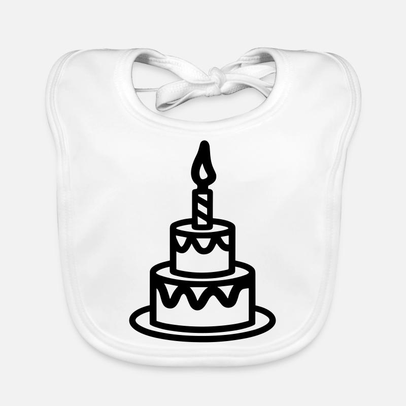 Birthday cake Organic Baby Bibs