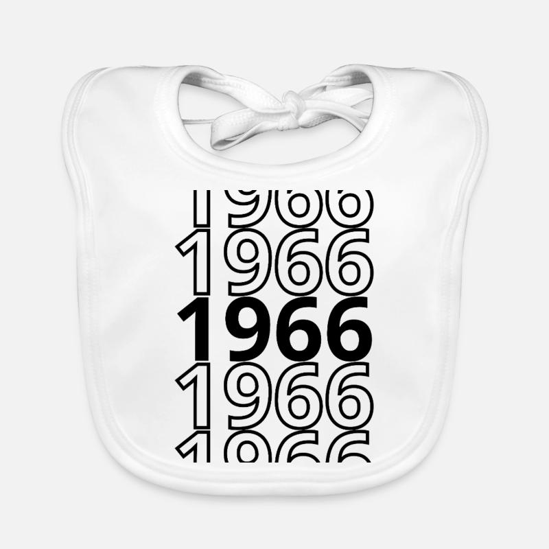 1966 1966 1966 - Baby Bio-Lätzchen - Weiß