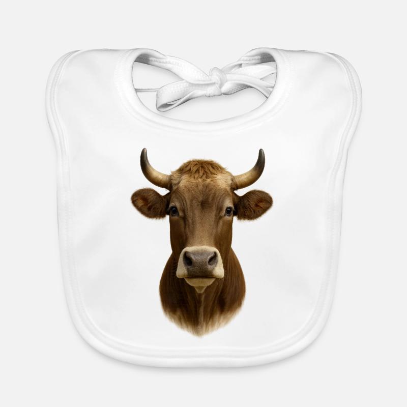 The most beautiful cow Organic Baby Bibs