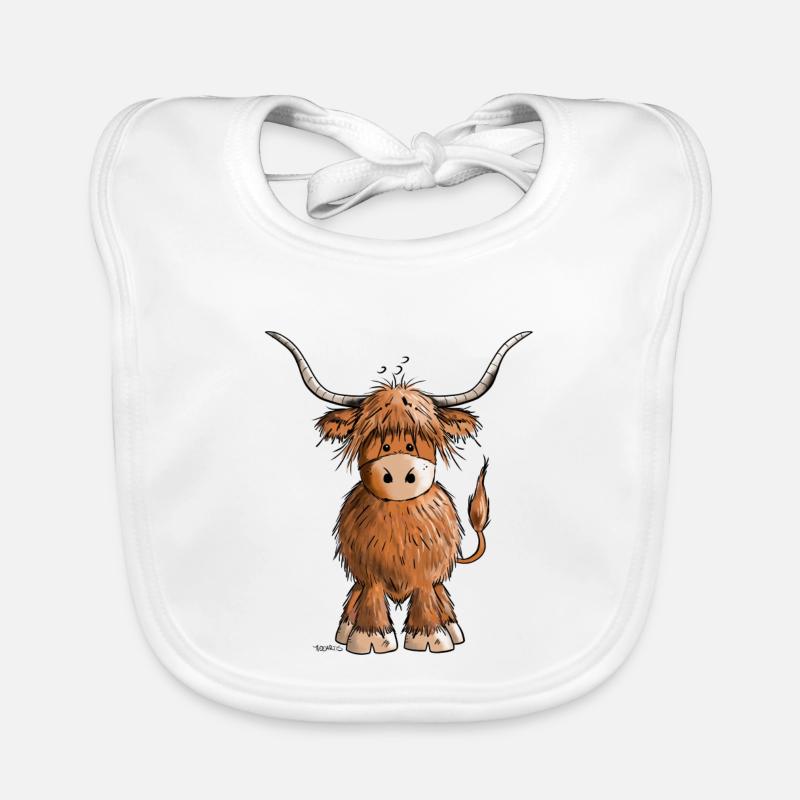 Scottish Highland Cattle Bavoir bio Bébé
