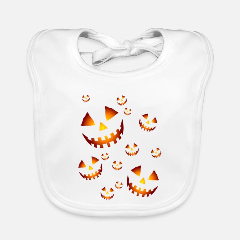 Pumpkins - Organic Baby Bibs - white