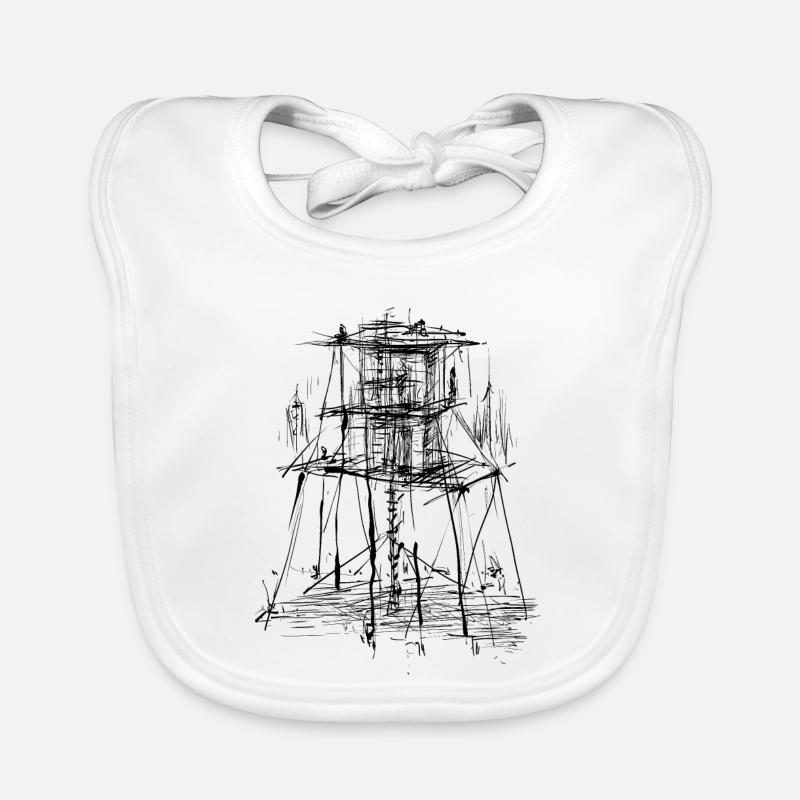 Architecture Tower Organic Baby Bibs