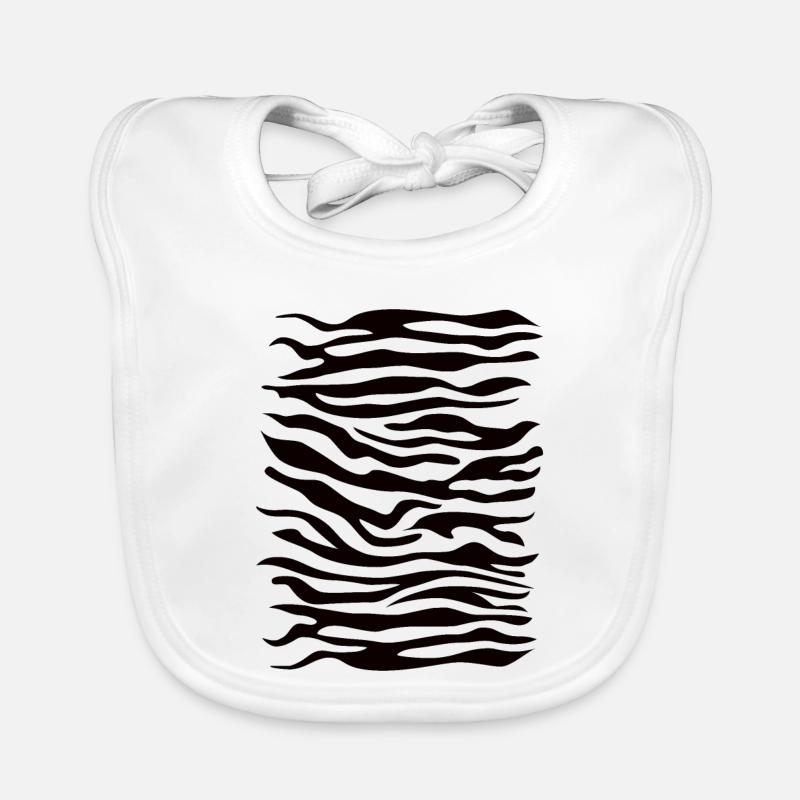 Zebra Muster schwarz Baby Bio-Lätzchen