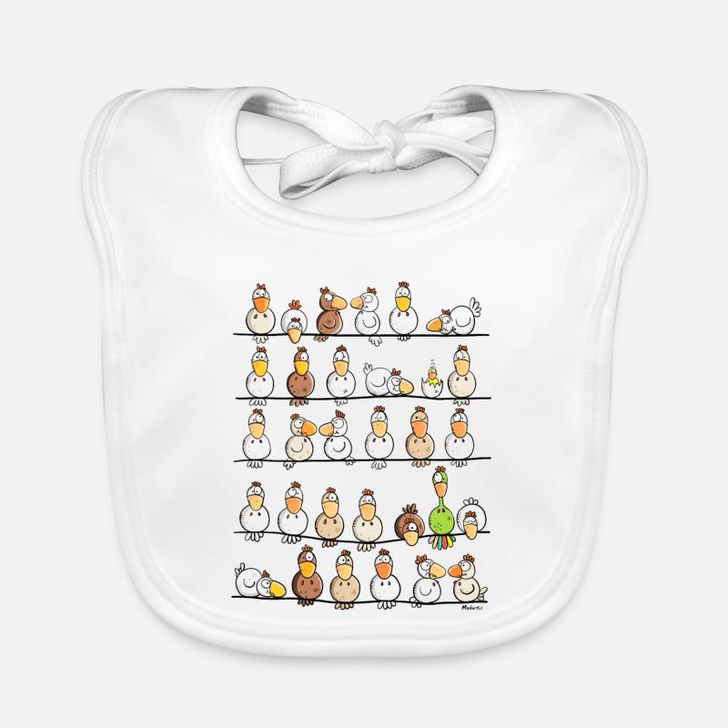 Ferme de poulet - Bavoir bio Bébé - blanc
