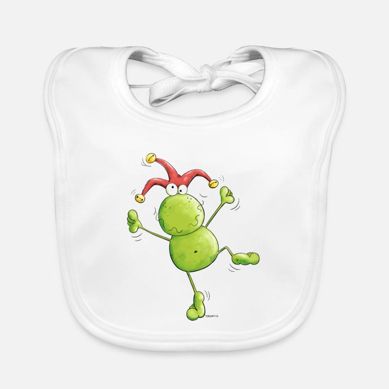 Karneval Frosch - Baby Bio-Lätzchen - Weiß