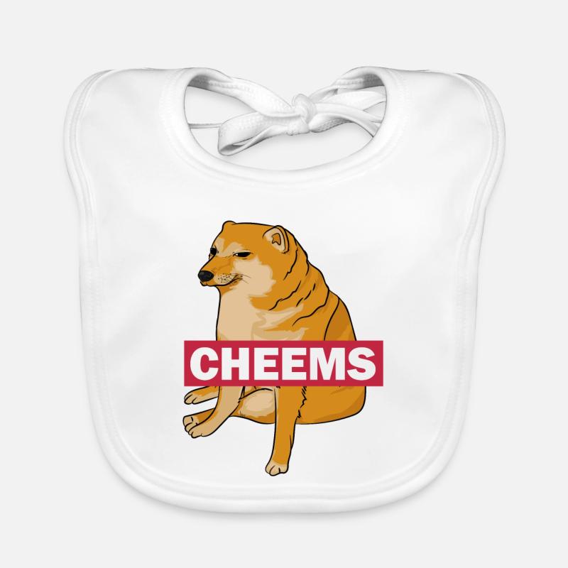 Meme dog Cheems Bavoir bio Bébé