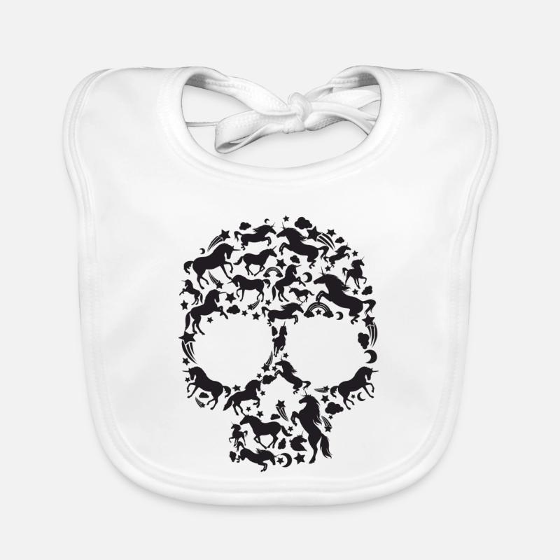 SKULL UNICORN Baby Bio-Lätzchen