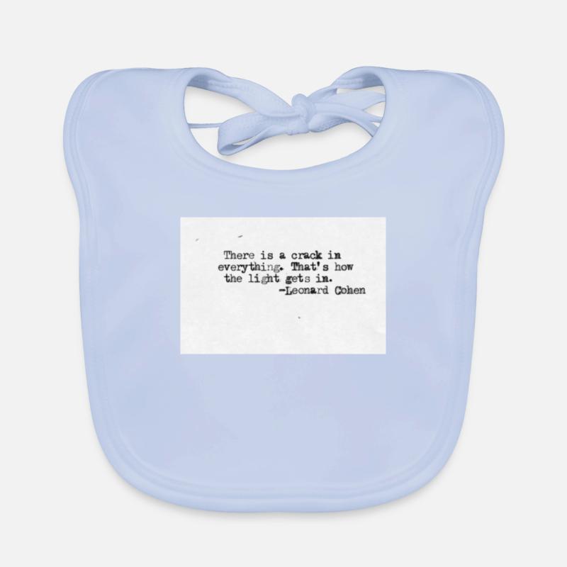 Quotedesign - Leonard Cohen Organic Baby Bibs