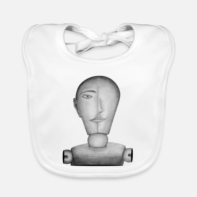 Drawing doll drawn Organic Baby Bibs