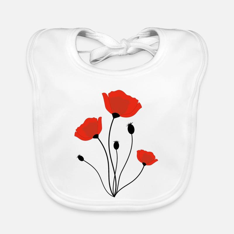 corn poppy Organic Baby Bibs