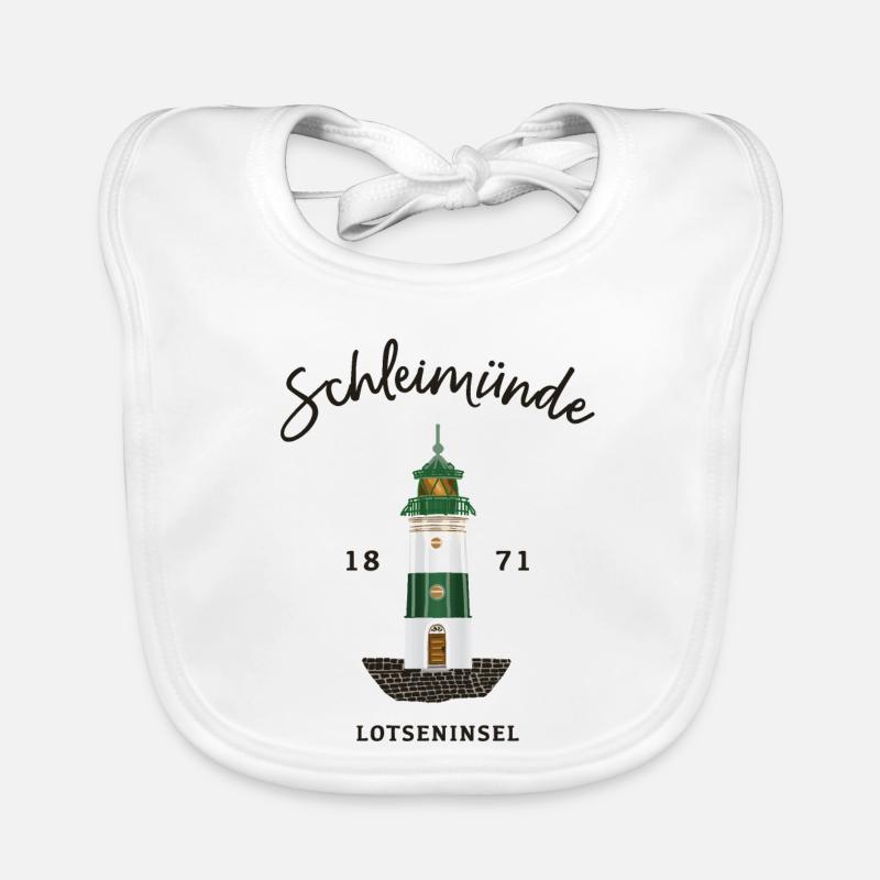 Kappeln, Leuchtturm Schleimünde, Schlei / Ostsee Baby Bio-Lätzchen