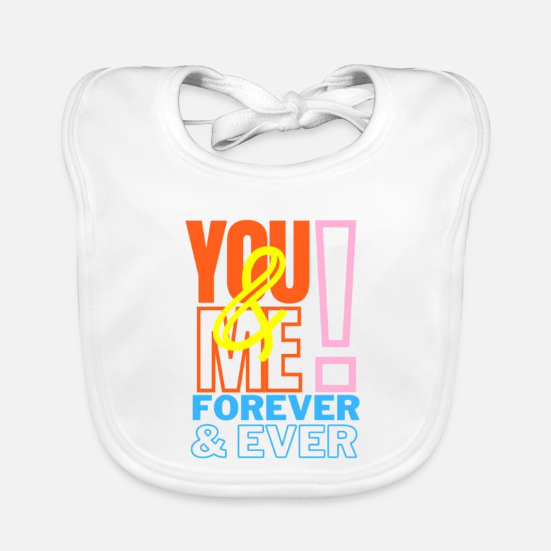 You & Me Forever love declaration Organic Baby Bibs