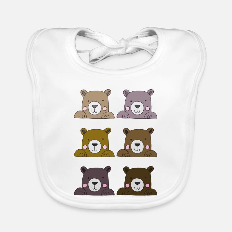 Drôle d’ours - Bavoir bio Bébé - blanc