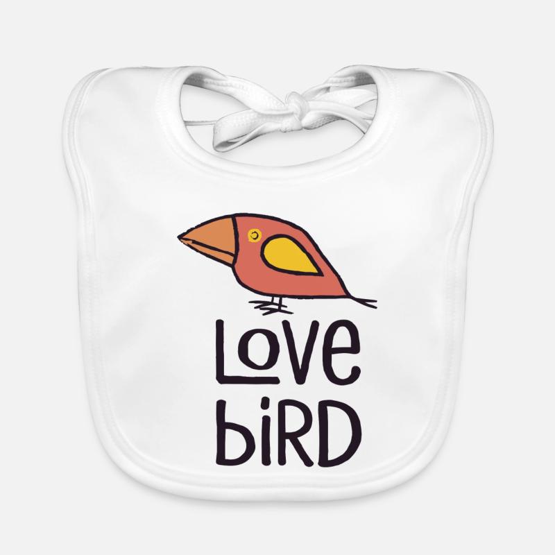 love bird rot Baby Bio-Lätzchen