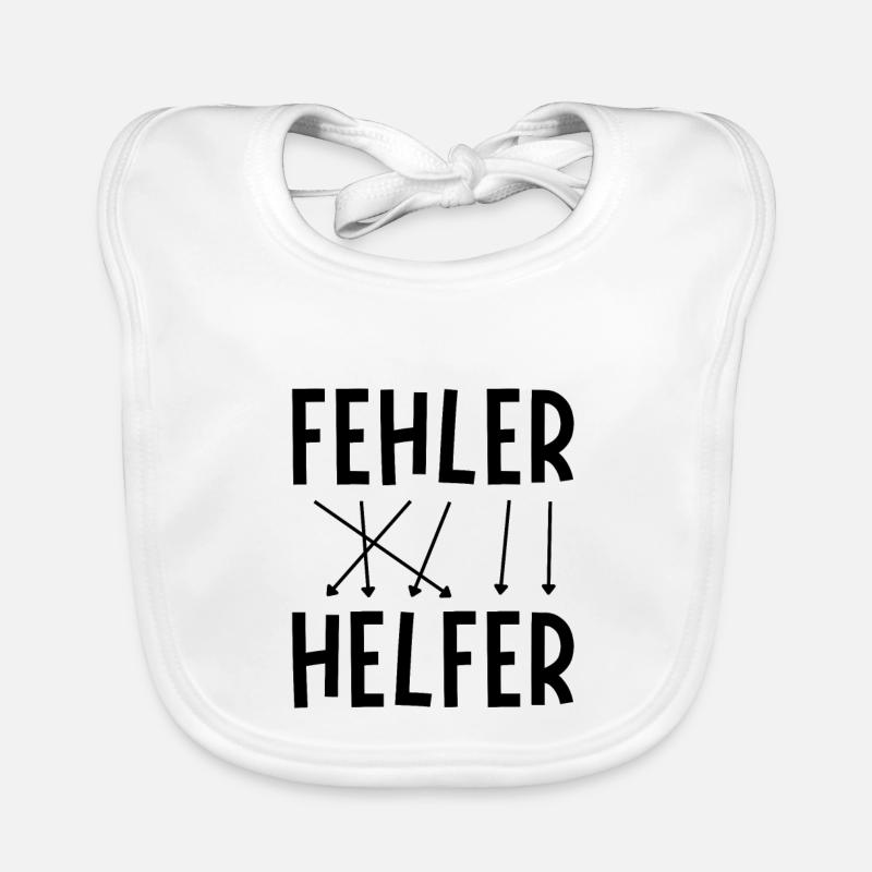 Fehler sind Helfer - Baby Bio-Lätzchen - Weiß