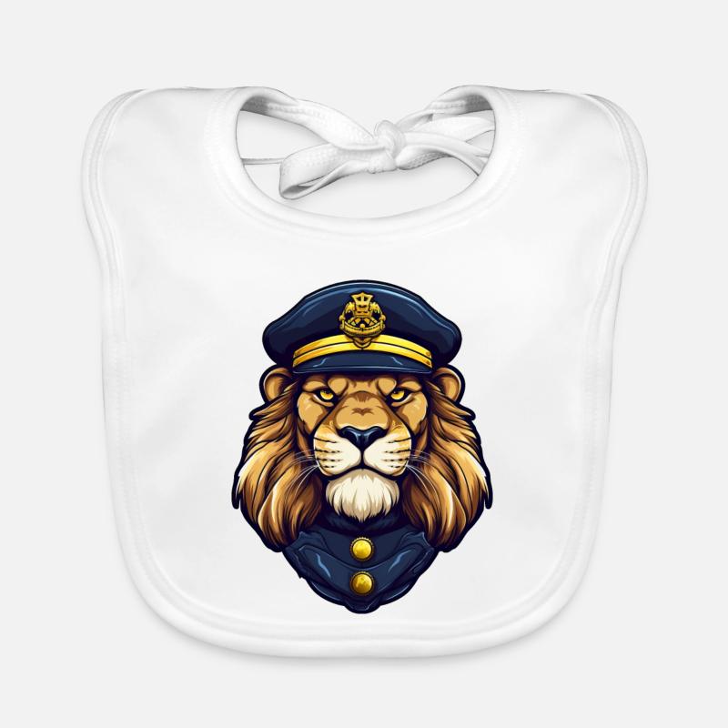 Policière Lion Bavoir bio Bébé