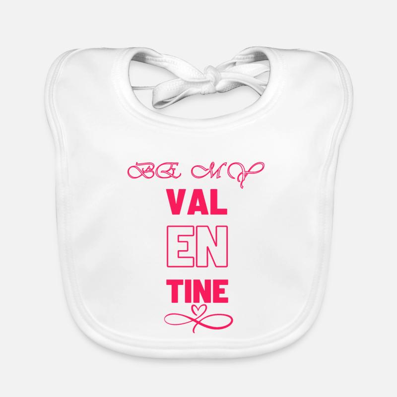 Elegant Valentine Typography Design Organic Baby Bibs