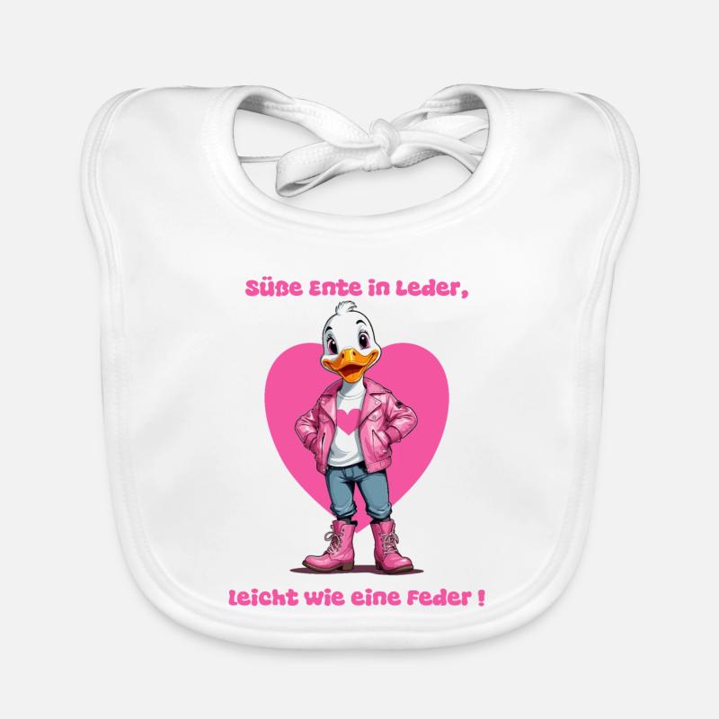 Mignon canard en cuir Bavoir bio Bébé